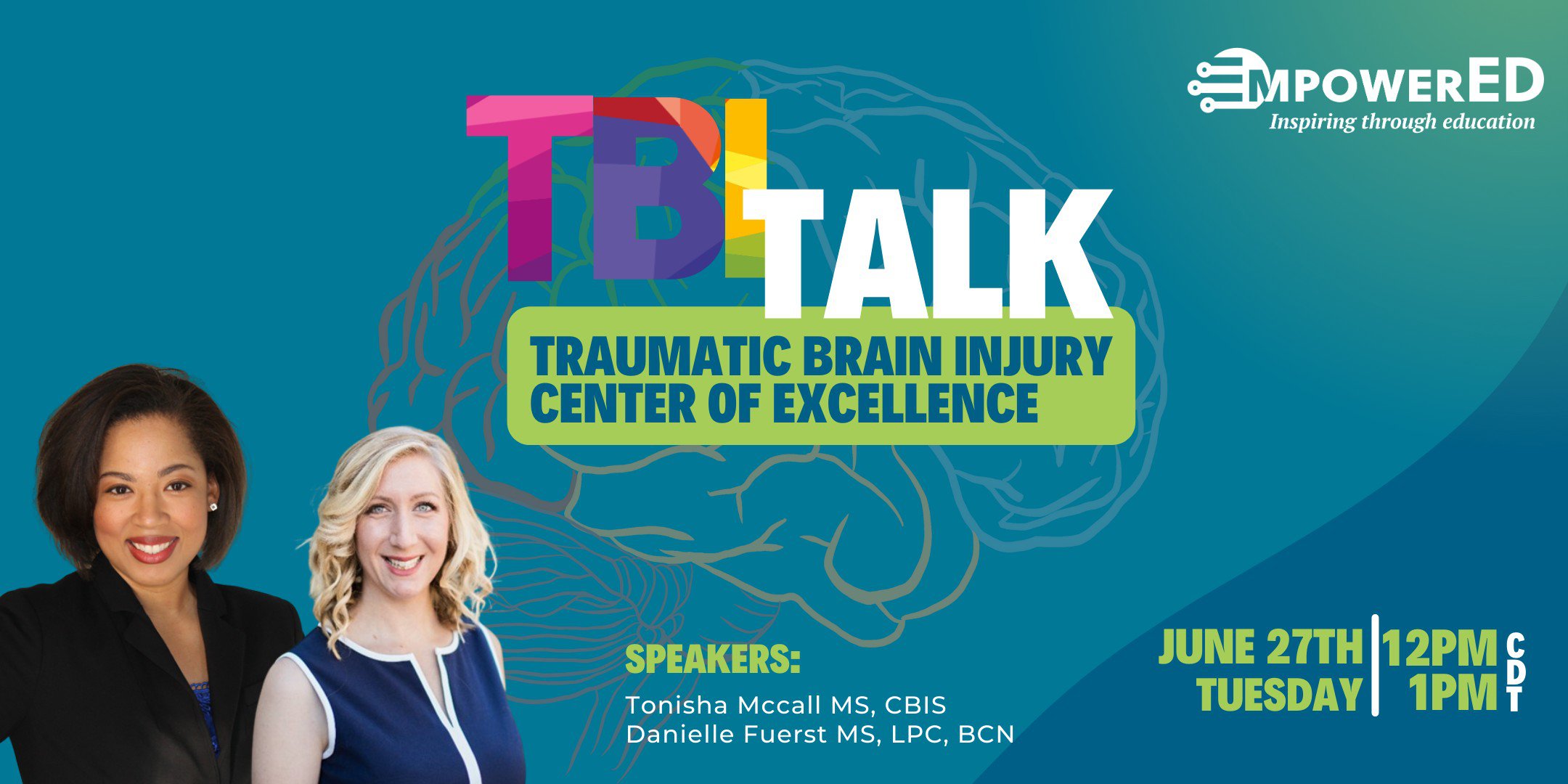 TBI Chat on June 27th at 12pm CDT