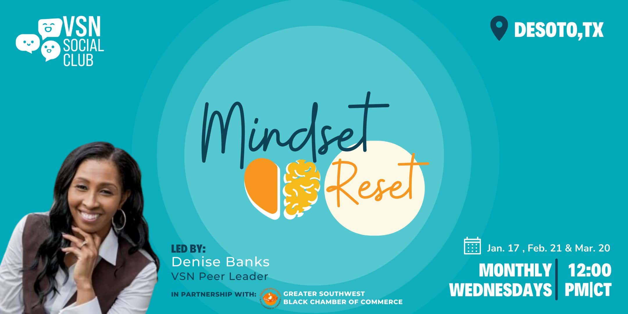 Mindset Reset -Monthly Wednesdays at 12 pm ct
