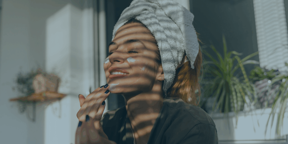 Military veteran spouse doing self care.