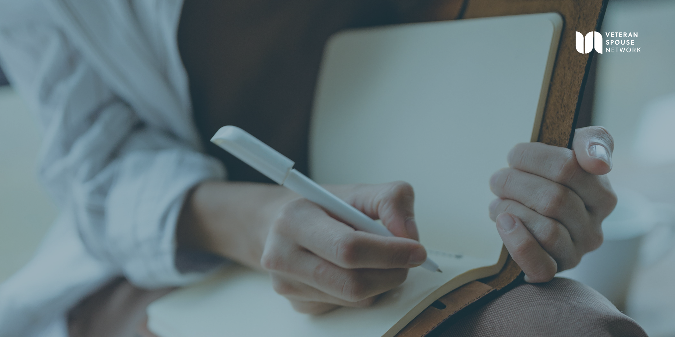 Military veteran spouse journaling