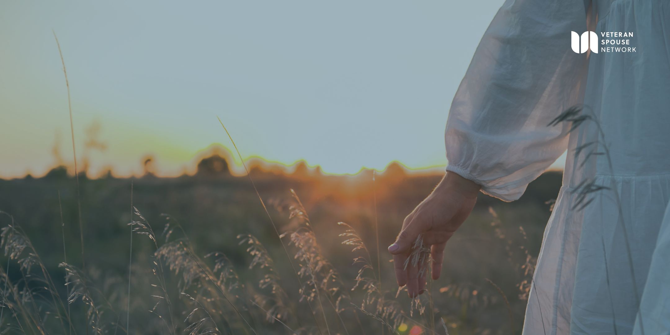 Military veteran spouse in field healing