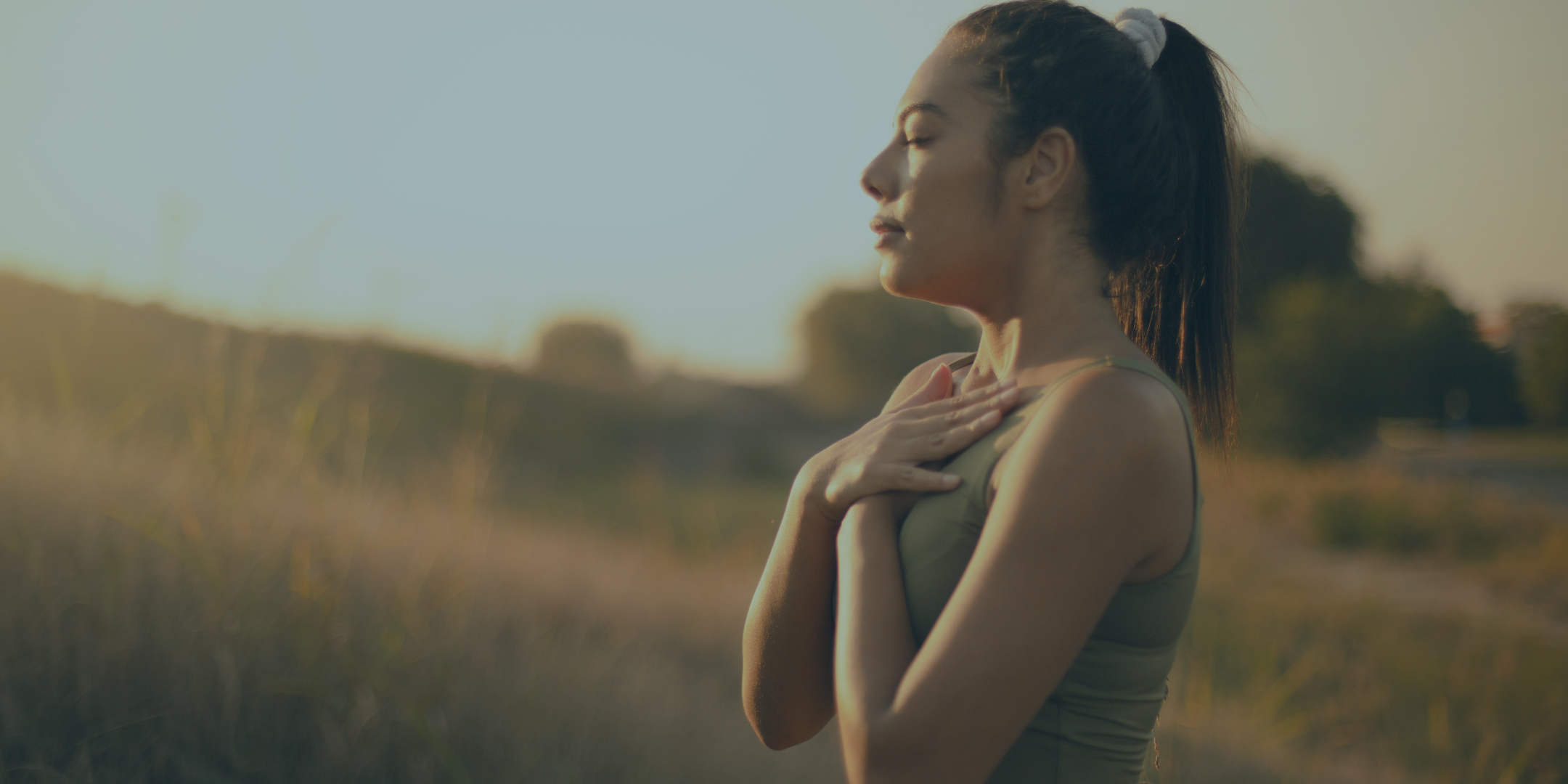 Military and veteran spouse practicing breathwork